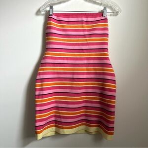 Peppermayo Y2K Pink and Yellow Summer Knit Tube Dress